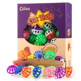 Bola De Brinquedo Para Gatos Chiwava Hollow Com Plástico Bell De 1,6" 45 Unidades