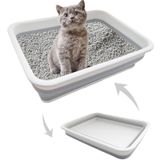 Caixa De Areia Dobrável Para Gatos Chuyouan Para Kitten Grey