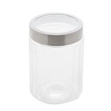 Porta Mantimento De Vidro Lyor Sydney Com Tampa De Aço Inox E Acrílico - 1,2 Litros