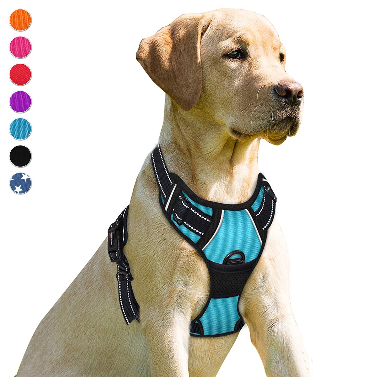 Arnês Para Cães Barkbay No Pull Reflective Easy Control Blue M
