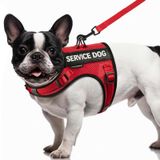 Colete Service Dog Fayogoo Air Mesh Para Cães Pequenos Com Adesivos