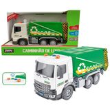 Brinquedo Caminhão De Lixo Luz Som Truck Coletor Com Fricção