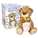 Urso Pelúcia Musical Com Luz E Som Brinquedo Interativo 30cm