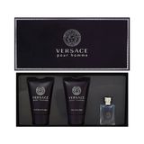 Mini Conjunto De Presentes Perfume Versace Pour Homme Para Homens, 3 Peças