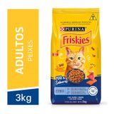 Ração Friskies Mar De Sabores Para Gatos Adultos Sabor Atum, Salmão E Camarão - 3 Kg