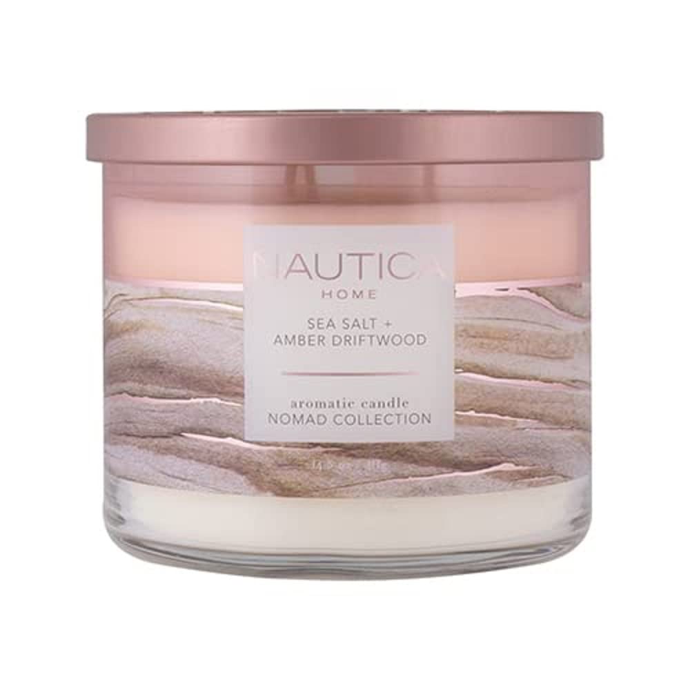 Candle Nautica Sea Salt + Amber Driftwood Perfumado Soy Large