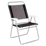 Cadeira Master Plus Aluminio Preta - Mor