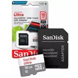 Cartão Micro Sd 16gb Ultra Classe 10 Microsdxc Uhs-i 100mb/s