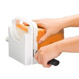 Cortador De Pao Queijo E Bolo Com Guia Ajustavel Pratico Para Cozinha Caseira Em Plastico Resistente Facil De Usar E Lim