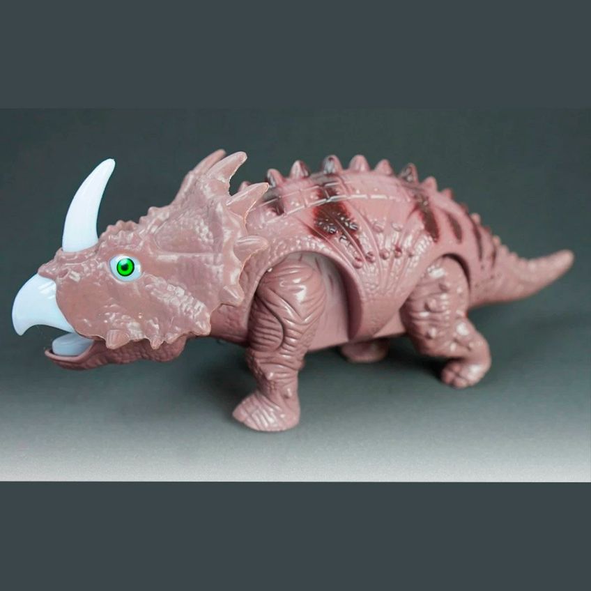 Brinquedo Dinossauro Tricerátops Com Movimento Luzes Led Som - imagem 3
