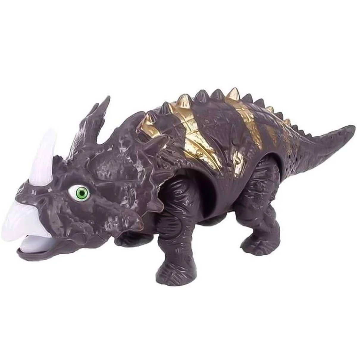 Brinquedo Dinossauro Tricerátops Com Movimento Som Luzes Led