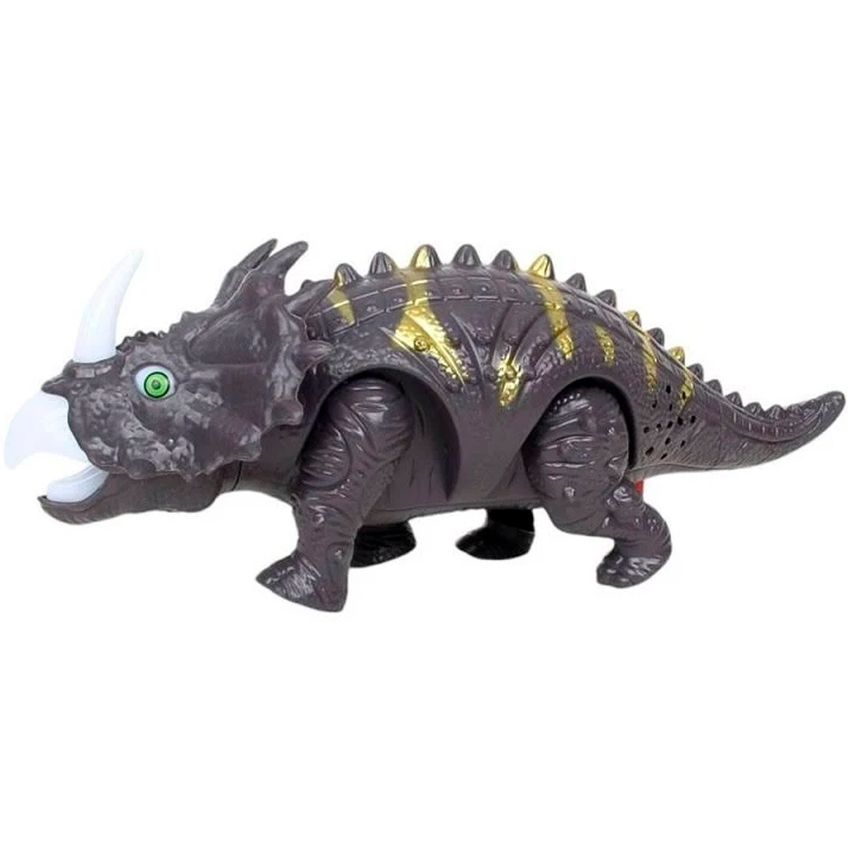 Brinquedo Dinossauro Tricerátops Com Movimento Luzes Led Som - imagem 3