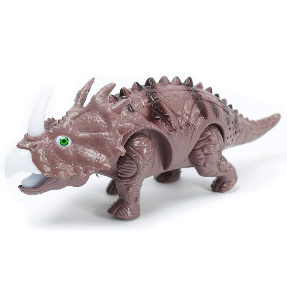 Brinquedo Dinossauro Tricerátops Com Movimento Som Luzes Led