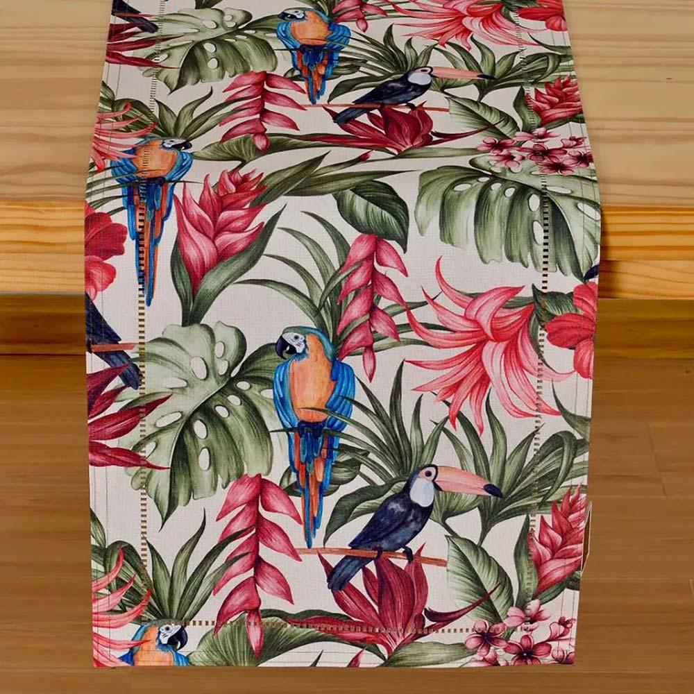 Caminho De Mesa Retangular 40x180cm Glamour Naturelle - Catran Estampado