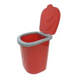 Lixeira Pia 3 Litros Com Tampa 20x19 Cm Vermelho Lix01 Keita