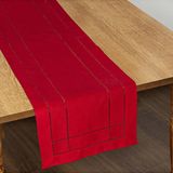 Caminho De Mesa Retangular 40x170cm 331 - Rafimex Vermelho