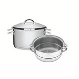 Jogo De Cozi-vapore Inox Cuscuzeira Solar Fundo Triplo 2 Peças 16cm - Tramontina 65500300
