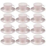 Xícara De Café Com Pires 110ml Gourmet Marmorizado Com 12 Unidades Plasutil Ref.369