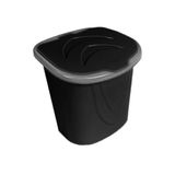 Lixeira Pia 3 Litros Com Tampa 20x19 Cm Preto Lix01 Keita