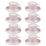 Xícara De Café Com Pires 110ml Gourmet Marmorizado Com 8 Unidades Plasutil Ref.369