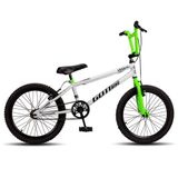 Bicicleta Infantil Aro 20 Bmx Freio V-brake Branco E Verde Gottbike