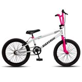 Bicicleta Infantil Aro 20 Bmx Freio V-brake Branco E Rosa Gottbike
