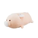 Porco Rosa Deitado Cilíndrico 38cm - Pelúcia