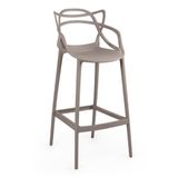 Banqueta Alta Allegra Com Encosto Design Cozinha/bancada - Fendi