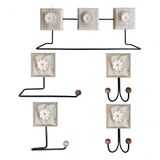 Kit Banheiro 5 Peças Artesanal Rústico Flor De Madeira 3d Anúncio Com Variação Cor Branco