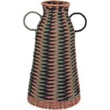 Vaso Decorativo Enfeite Casa Fibra 40x22x22cm Color