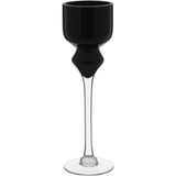 Vaso Decorativo Enfeite Casa Vidro 40x12x12cm Preto