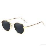 Oculos De Sol Unissex Polarizado Design Retro Proteção Uv400 Dourado
