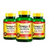 Kit 03 Ômega 3 Óleo De Peixe 1000 Mg Maxinutri 60 Capsulas