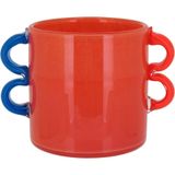 Vaso Decorativo Enfeite Casa Vidro 15x21x21cm Laranja