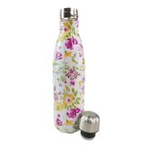 Garrafa Termica Inox Estampa Flores 500ml Colorido Florido Floral Dia A Dia Trabalho Estudo