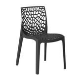 Cadeira De Jantar Gruvyer Design Em Polipropileno - Preto