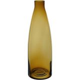 Vaso Decorativo Enfeite Casa Garrafa Home&amp;co Vidro 27x9x9cm Âmbar