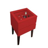 Mesa De Cabeceira Penteadeira Mesa Lateral De Apoio Vermelho Laca
