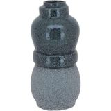 Vaso Decorativo Enfeite Casa Cerâmica 32x15x15cm Cinza
