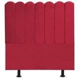 Cabeceira Nuvem Cama Box Casal 140 Cm Alanis Suede Vermelho