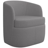 Poltrona Decorativa Giratória Para Sala De Estar Siena K01 Bouclê Cinza - Lyam Decor