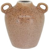Vaso Decorativo Enfeite Casa Cerâmica 17x17x17cm Bege