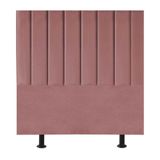 Cabeceira Estofada Cama Box Casal 140 Cm Carla Suede Cor:rosê