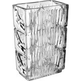 Vaso Decorativo Enfeite Casa Retangular Home&amp;co Eco Crystal 18x12x12cm Transparente