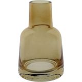 Vaso Decorativo Enfeite Casa Home&amp;co Vidro 14x9x9cm Âmbar