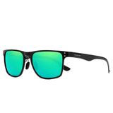 Óculos De Sol Unissex De Alumínio Polarizado Design Retangular Proteção Uv400 Verde