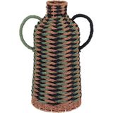 Vaso Decorativo Enfeite Casa Fibra 46x25x25cm Color