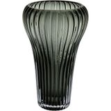 Vaso Decorativo Enfeite Redondo Home&amp;co Vidro 28x17x17cm Fume
