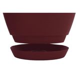 Vaso Com Prato Tramontina Asteca 24 Cm Em Polietileno Marsala