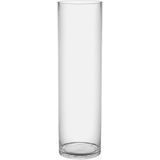Vaso Decorativo Enfeite Casa Plain Vidro 70x20x20cm Transparente